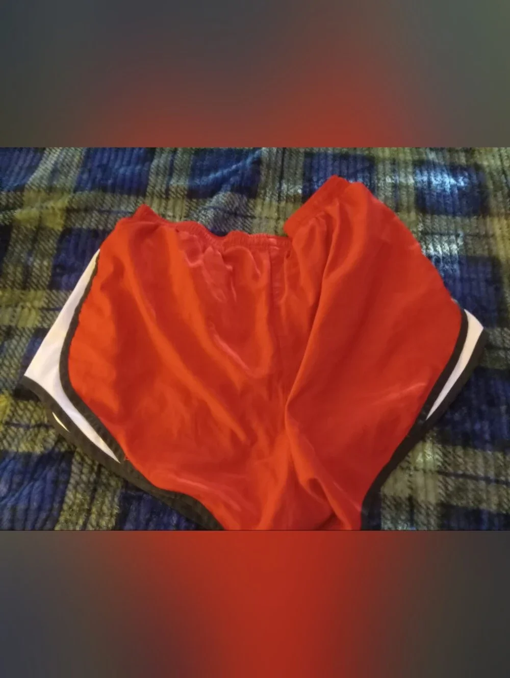 Nike Women’s Red and White Athletic Running Shorts